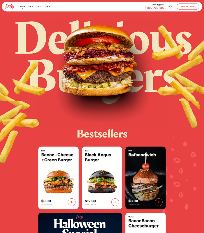 Web platforms for restaurants and cafes