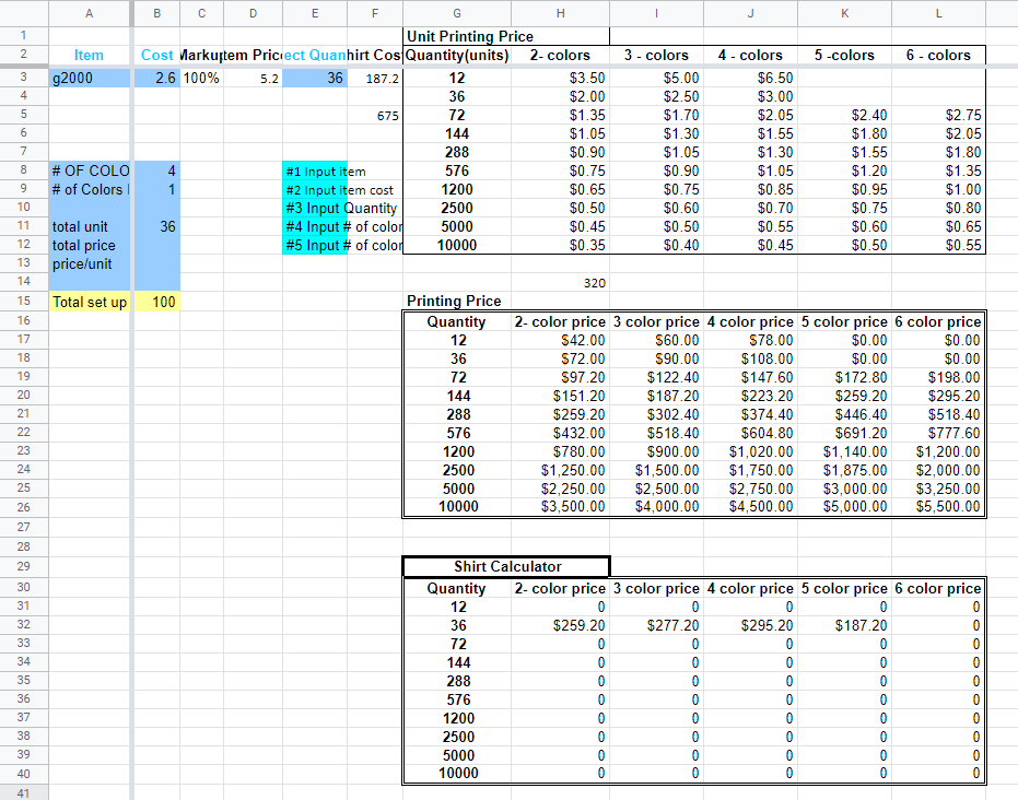 Original Excel-based calculator
